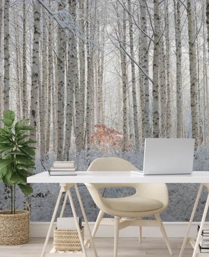 White Nature Wallpaper Mural