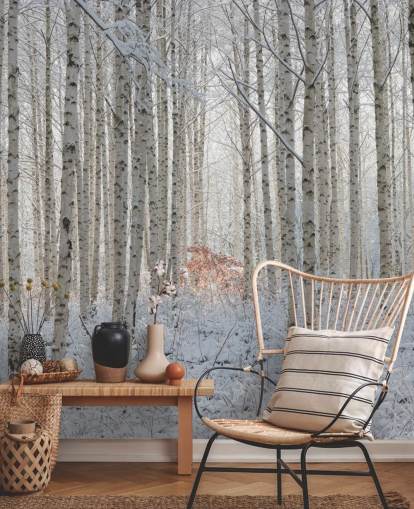 Papier Peint Fresque Nature Blanche