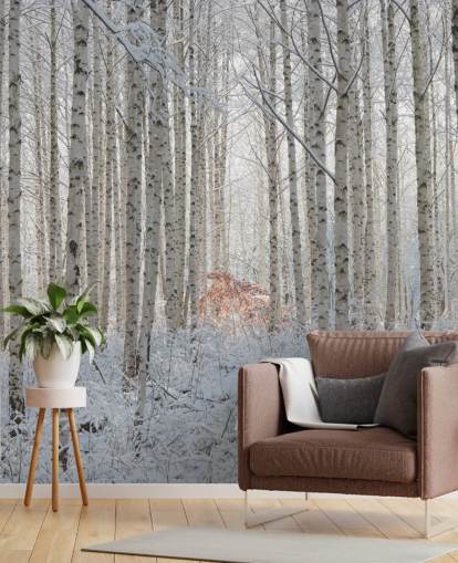 White Nature Behang Muurschildering White Nature Behang Muurschildering