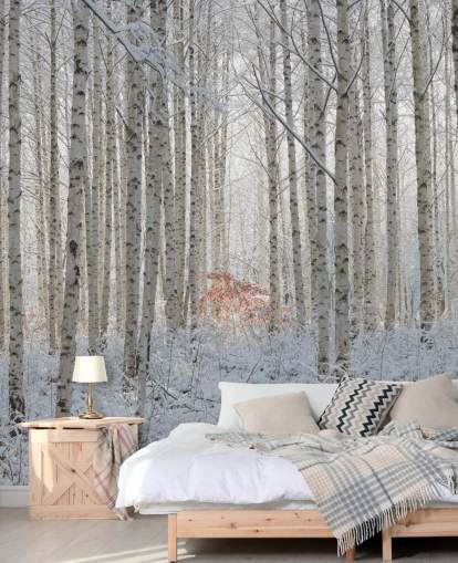 White Nature Wallpaper Mural