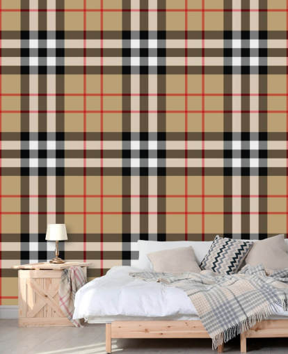 neutrale Tartan-Tapete