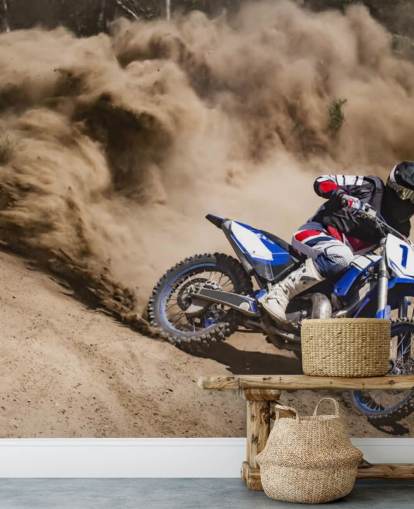 Fondo de pantalla de Biker Riding in Dust