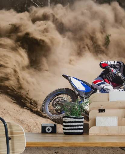 Achtergrond voor motorrijden in stof