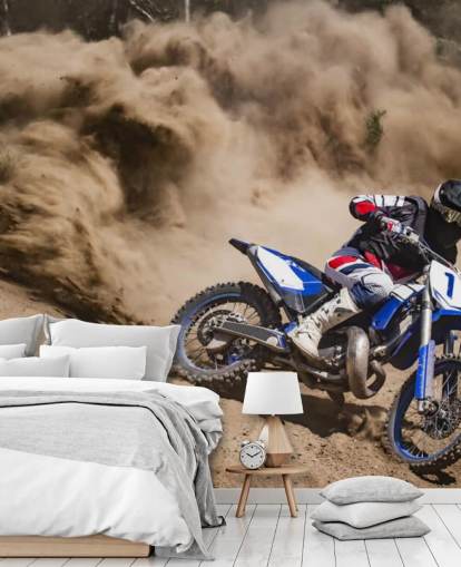 Fondo de pantalla de Biker Riding in Dust