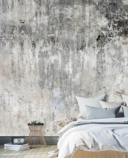 carta da parati murale grigia e bianca effetto cemento chiamata Smooth and Old per camere da letto e cucine carta da parati murale grigia e bianca effetto cemento chiamata Smooth and Old per camere da letto e cucine