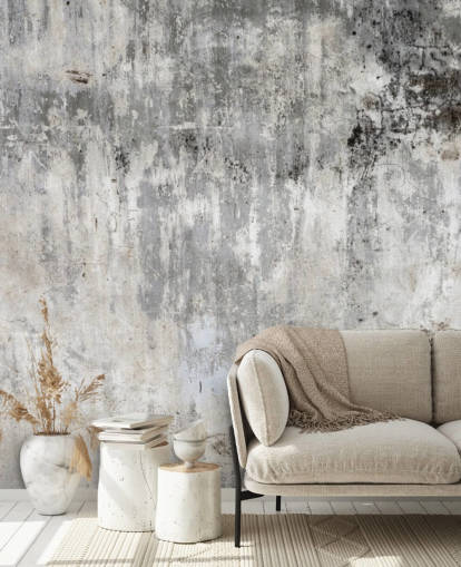 grey and white concrete effect wallpaper mural called Smooth and Old for bedrooms and kitchens grey and white concrete effect wallpaper mural called Smooth and Old for bedrooms and kitchens