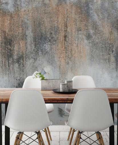 gray concrete wallpaper mural called Industrial Art at Wallsauce for kitchens and bedrooms