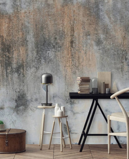 grey concrete wallpaper mural called Industrial Art at Wallsauce for kitchens and bedrooms