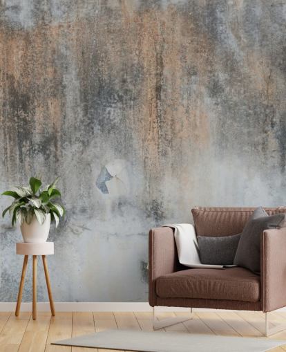 grey concrete wallpaper mural called Industrial Art at Wallsauce for kitchens and bedrooms