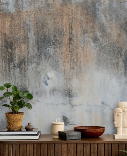 gray concrete wallpaper mural called Industrial Art at Wallsauce for kitchens and bedrooms