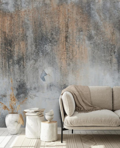 gray concrete wallpaper mural called Industrial Art at Wallsauce for kitchens and bedrooms
