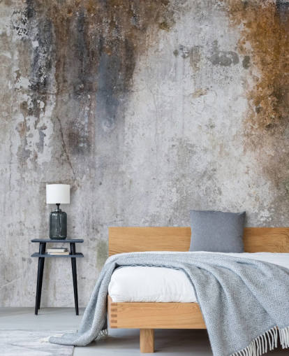 Graue und braune, personalisierbare Betontapete namens Aged Concrete für Küchen