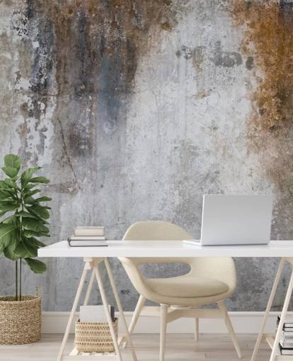 Graue und braune, personalisierbare Betontapete namens Aged Concrete für Küchen Graue und braune, personalisierbare Betontapete namens Aged Concrete für Küchen