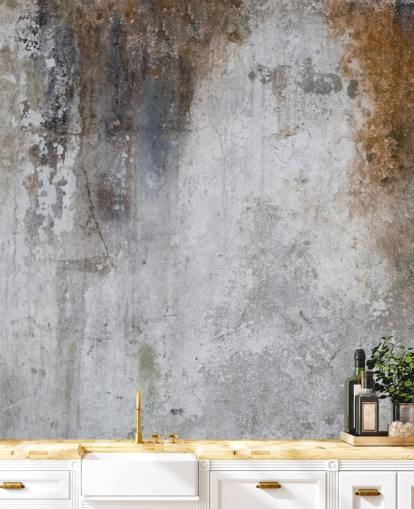 mural de papel pintado de hormigón personalizable gris y marrón llamado Aged Concrete for kitchen mural de papel pintado de hormigón personalizable gris y marrón llamado Aged Concrete for kitchen
