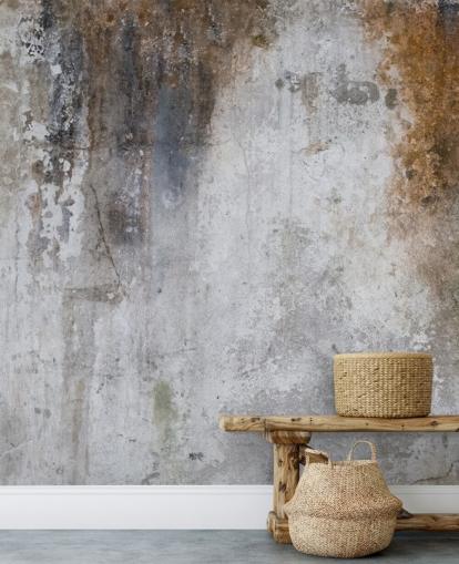 mural de papel pintado de hormigón personalizable gris y marrón llamado Aged Concrete for kitchen mural de papel pintado de hormigón personalizable gris y marrón llamado Aged Concrete for kitchen