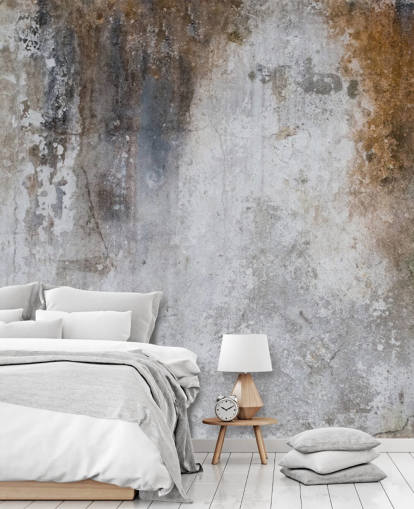 grey and brown customisable concrete wallpaper mural called Aged Concrete for kitchens