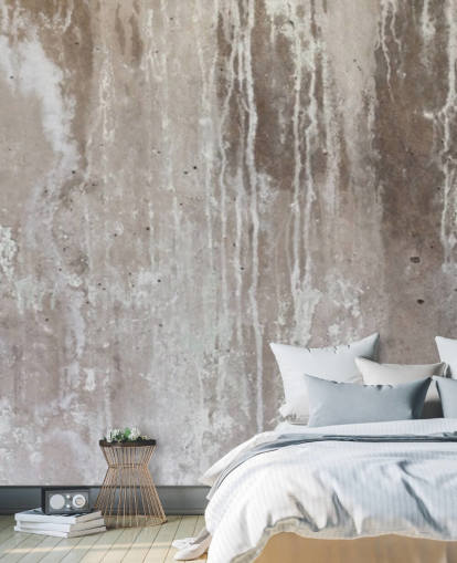 grijze betonnen muurschildering genaamd Grey Texture of Concrete van Wallsauce voor keukens en slaapkamers grijze betonnen muurschildering genaamd Grey Texture of Concrete van Wallsauce voor keukens en slaapkamers