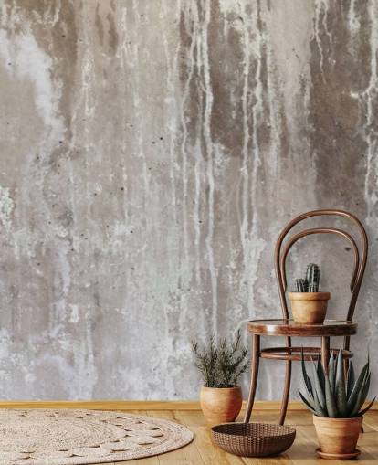 mural de papel pintado de hormigón gris llamado Grey Texture of Concrete de Wallsauce para cocinas y dormitorios
