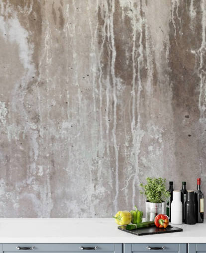 papier peint mural en béton gris appelé Grey Texture of Concrete par Wallsauce pour les cuisines et les chambres