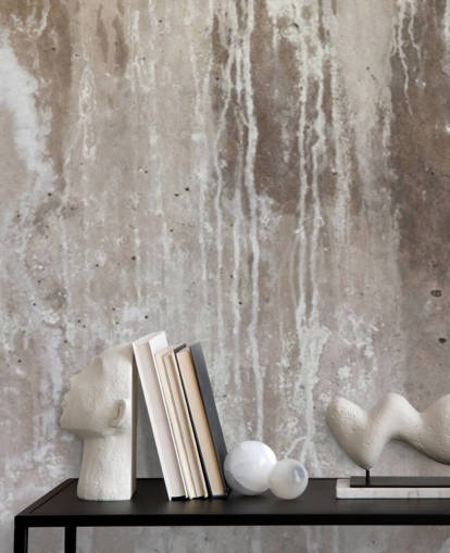 mural de papel pintado de hormigón gris llamado Grey Texture of Concrete de Wallsauce para cocinas y dormitorios