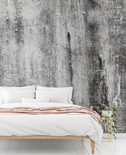 gray and black industrial wallpaper mural called Blackened by Time for bedrooms and kitchens