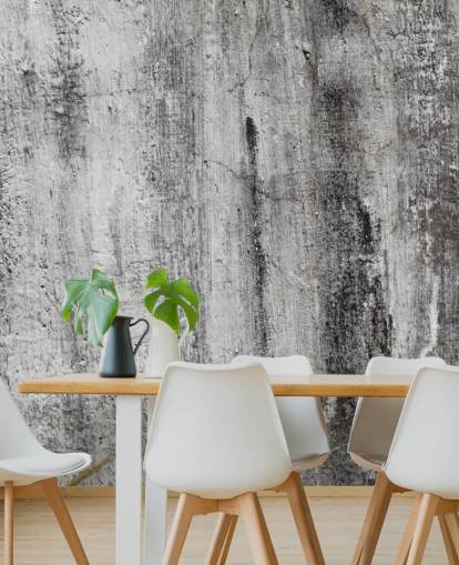 carta da parati industriale grigia e nera chiamata Blackened by Time per camere da letto e cucine