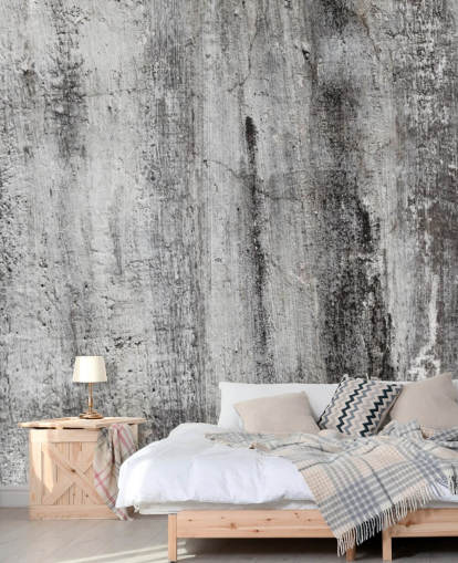 gray and black industrial wallpaper mural called Blackened by Time for bedrooms and kitchens