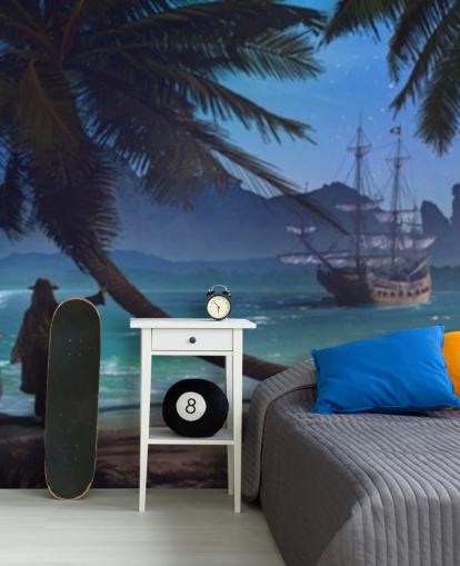 papel de parede pirata na praia