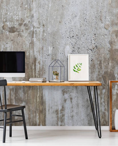 grey concrete effect wallpaper mural called Concrete in Distress for bedrooms and kitchens from Wallsauce
