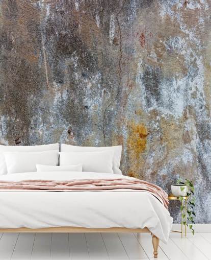 grey concrete effect wallpaper mural called Textures of Colour for bedrooms and kitchens at Wallsauce