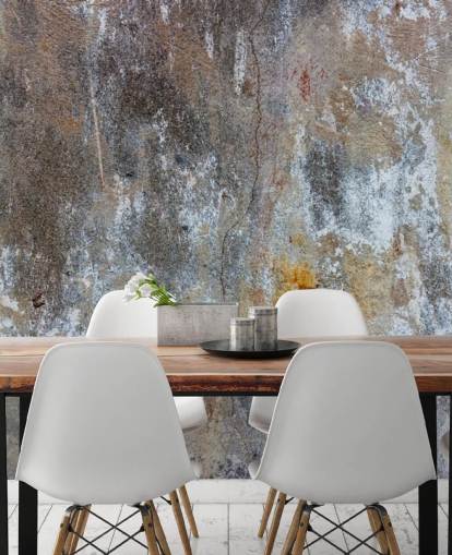 grey concrete effect wallpaper mural called Textures of Colour for bedrooms and kitchens at Wallsauce