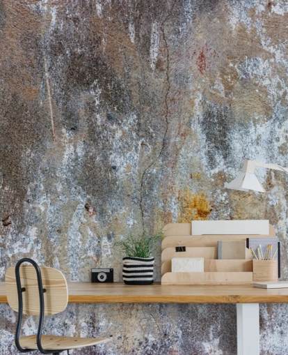 mural de papel pintado gris con efecto hormigón llamado Textures of Colour para dormitorios y cocinas en Wallsauce