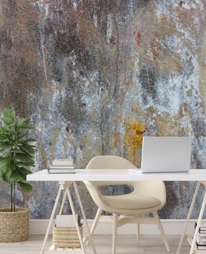 grey concrete effect wallpaper mural called Textures of Colour for bedrooms and kitchens at Wallsauce