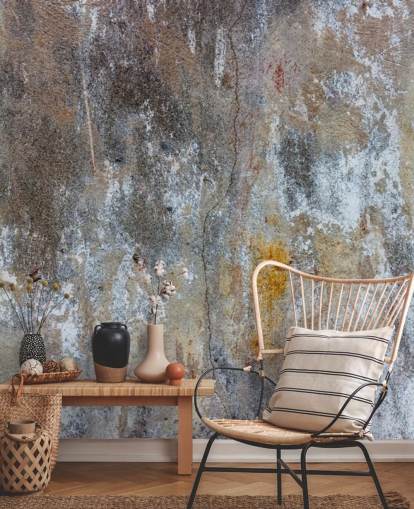 muurschildering met grijs betoneffect genaamd Textures of Colour voor slaapkamers en keukens bij Wallsauce