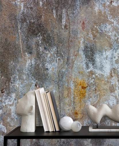 mural de papel pintado gris con efecto hormigón llamado Textures of Colour para dormitorios y cocinas en Wallsauce