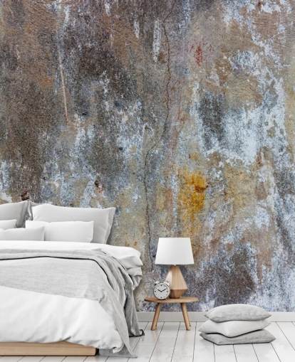 grey concrete effect wallpaper mural called Textures of Colour for bedrooms and kitchens at Wallsauce