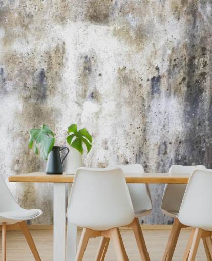 Graues Tapeten-Wandbild mit Betoneffekt namens Concrete für Schlafzimmer und Küchen