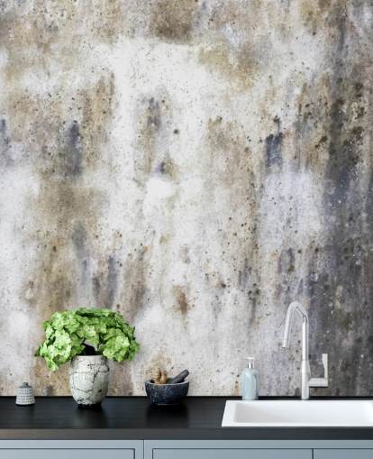 gray concrete effect wallpaper mural called Concrete for bedrooms and kitchens