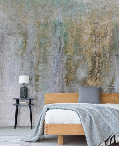 grey and gold concrete wallpaper mural called Concrete Patina at Wallsauce for offices and bedrooms