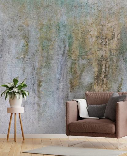 gray and gold concrete wallpaper mural called Concrete Patina at Wallsauce for offices and bedrooms