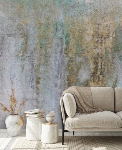 gray and gold concrete wallpaper mural called Concrete Patina at Wallsauce for offices and bedrooms