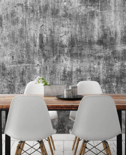 zwart-wit behang met betoneffect genaamd Black and White Industry voor slaapkamers en keukens