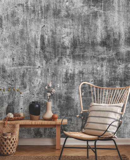 zwart-wit behang met betoneffect genaamd Black and White Industry voor slaapkamers en keukens zwart-wit behang met betoneffect genaamd Black and White Industry voor slaapkamers en keukens