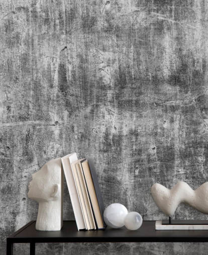 black and white concrete effect wallpaper called Black and White Industry for bedrooms and kitchens black and white concrete effect wallpaper called Black and White Industry for bedrooms and kitchens