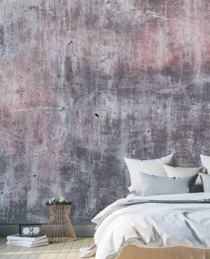 grey and pink industrial wallpaper mural called Grey and Pink Concrete Effect for bedrooms and kitchens