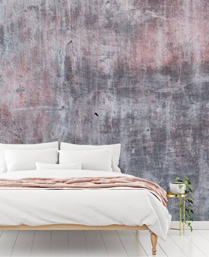papier peint mural industriel gris et rose appelé Grey and Pink Concrete Effect pour les chambres et les cuisines