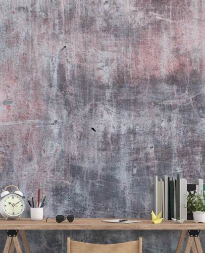 gray and pink industrial wallpaper mural called Gray and Pink Concrete Effect for bedrooms and kitchens
