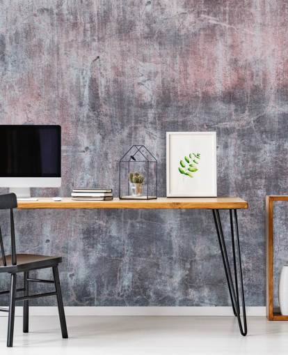 grey and pink industrial wallpaper mural called Grey and Pink Concrete Effect for bedrooms and kitchens