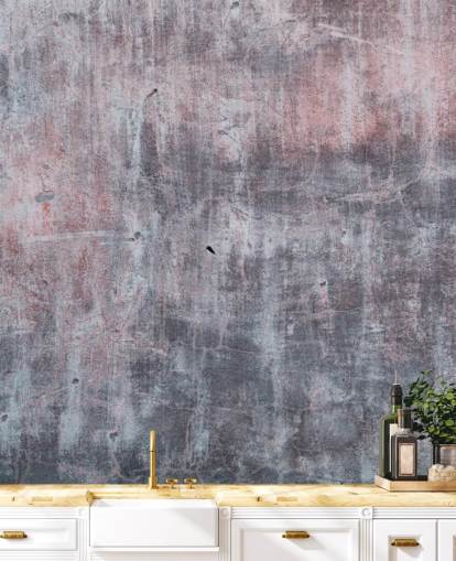 harmaa ja vaaleanpunainen teollinen taustakuvamaalaus nimeltä Grey and Pink Concrete Effect makuuhuoneisiin ja keittiöihin
