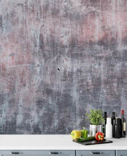 gray and pink industrial wallpaper mural called Gray and Pink Concrete Effect for bedrooms and kitchens